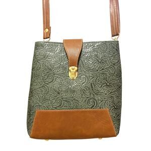 Handcrafted Mexican Leather Crossbody Handbag Dolce Corazón EUC Mint Green